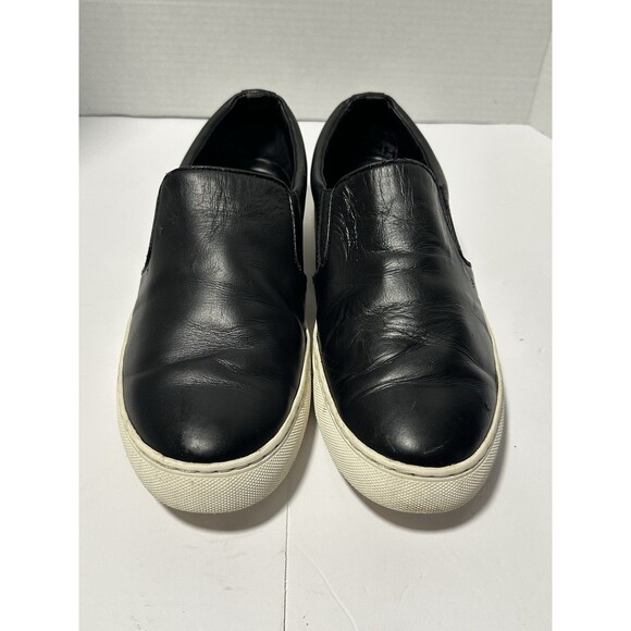 Stefano Rossi Chiaro Edeus Black Leather Slip-On Sneakers, Men's Size 8.5. - Picture 1 of 8